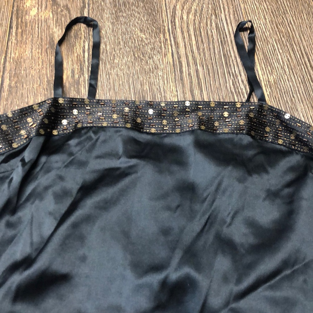 Express silk tank tie waist